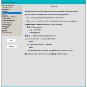 Settings: Browsing tab
